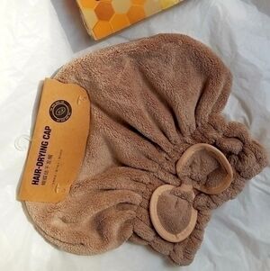 Plush Bow Accented Hair Drying Cap